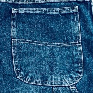 Wrangler Carpenter Jeans Mens 46 X 32 Blue High Rise Straight Leg Cotton Denim